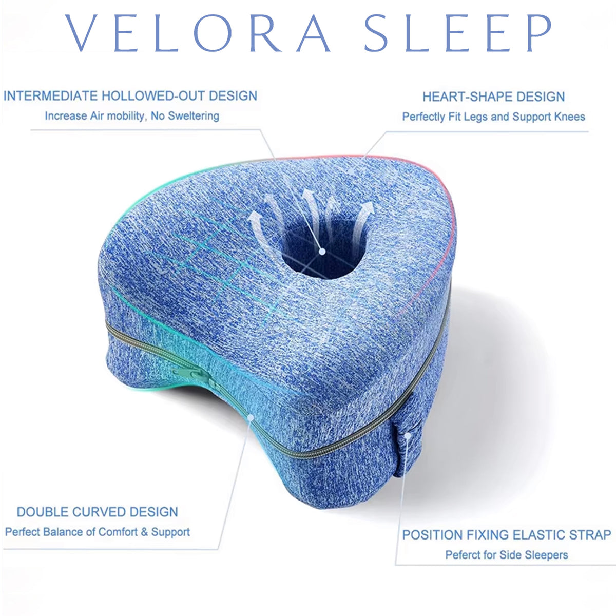 Velora DeepRest™ Ergonomic Leg Pillow