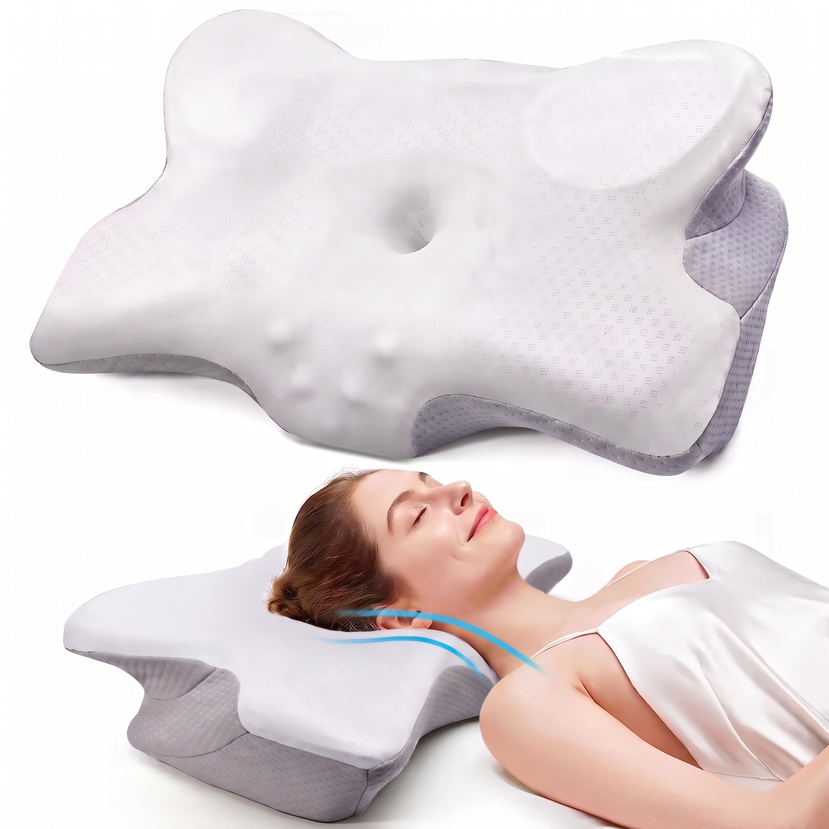 Velora DeepRest™ Ergonomic Pillow
