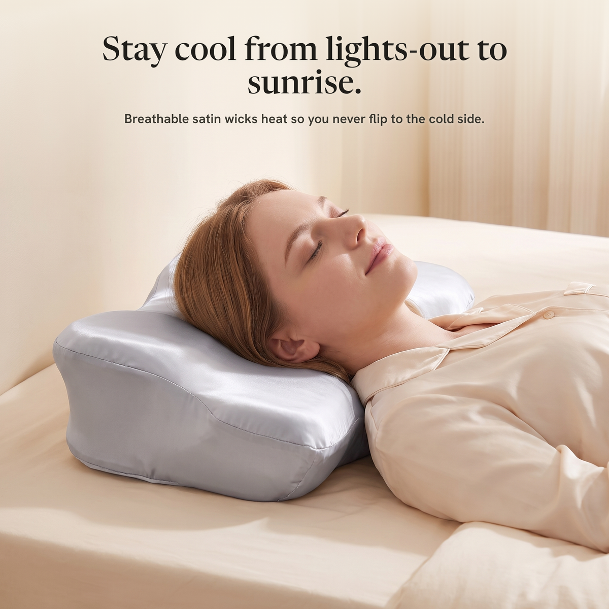 Velora satin pillowcase — stay cool all night